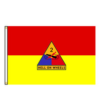2nd Armored Division Flag USA US Army polyester 2x3 or 3x5