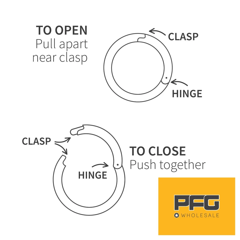 1pc Titanium 6G Hinged Hoop Sleeper Septum Nipple Segment Earring Ring 10mm-20mm Foto 3 de 4