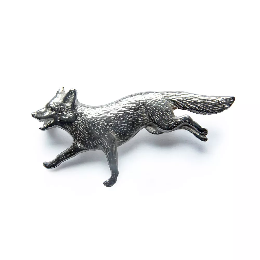 NEW 925 Sterling Silver Fox Brooch 45 x 22mm 5.6g Quality UK HM