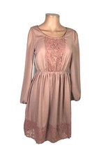Victorian Pink Lace Dress Womens XS
