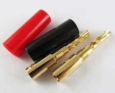 20 x Banana Plug Dual Screws Speaker Cable Connectors  24K Gold Plated BFA-Z 4mm