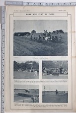 1916 Indie Druck Das Ernte Belgaum Delhi Trawnik Tenis Turniej Gymkhana Wyścig