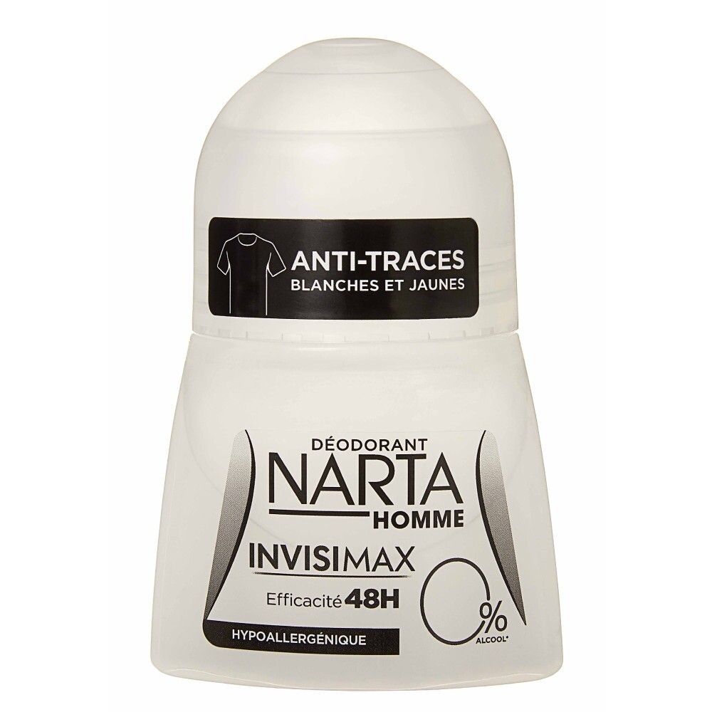 Lot de 3 déodorants bille Narta de 50 ml formule anti-traces de transpiration invisibles