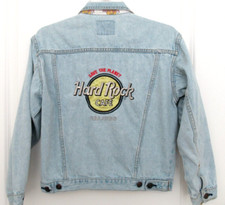 Vintage 90s Hard Rock Cafe Orlando Denim Jacket Women's Size 12