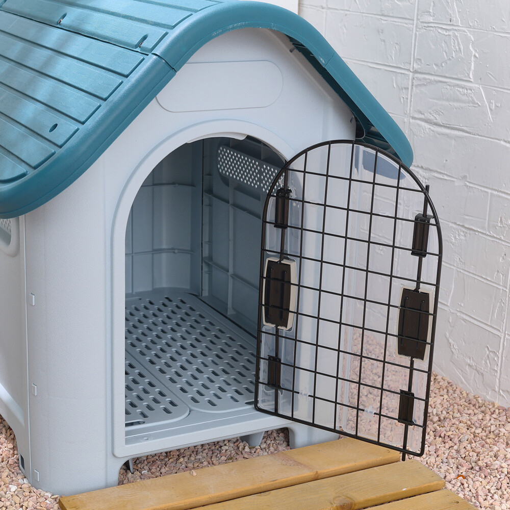 Large Pet Plastic Dog Kennel Weatherproof Pet House In & Outdoor Animal