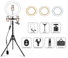 Ring Light with Tripod Dimmable LED Lamp Self...