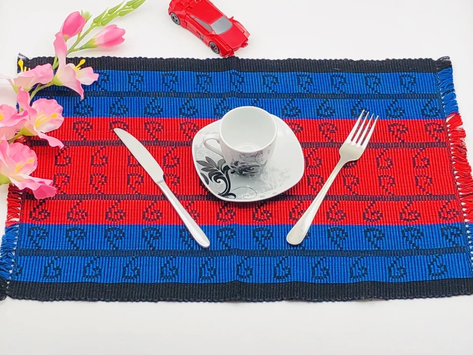 2er Sets, Tischsets, Platzsets, Hochwertige 100% Handgeknüpfter Wolle Tischest