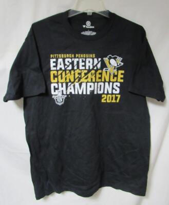 Pittsburgh Penguins 2017 Eastern Conference Champions Mens Large T-Shirt C1 4330