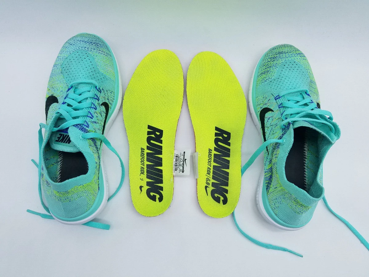 Nike Free 4.0 Flyknit Women's Running Shoes Size 7 Hyper Turquoise Black
