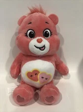 Care Bear Love A Lot Heart Bear 10 in Plush Pink Basic Fun New w/out Tags