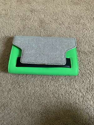 Women s H&M Black And Green Meduim Size Clutch Fashion Bag & ASOS Nude Clutch