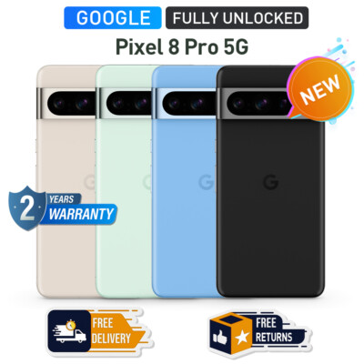 NEW SEALED GOOGLE PIXEL 8 PRO 5G 128/256GB GSM CDMA FACTORY UNLOCKED SMARTPHONES