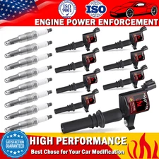 8X Ignition Coils + 8X Spark Plugs For 2004-2008 Ford F150 TRITON Expedition 5.4