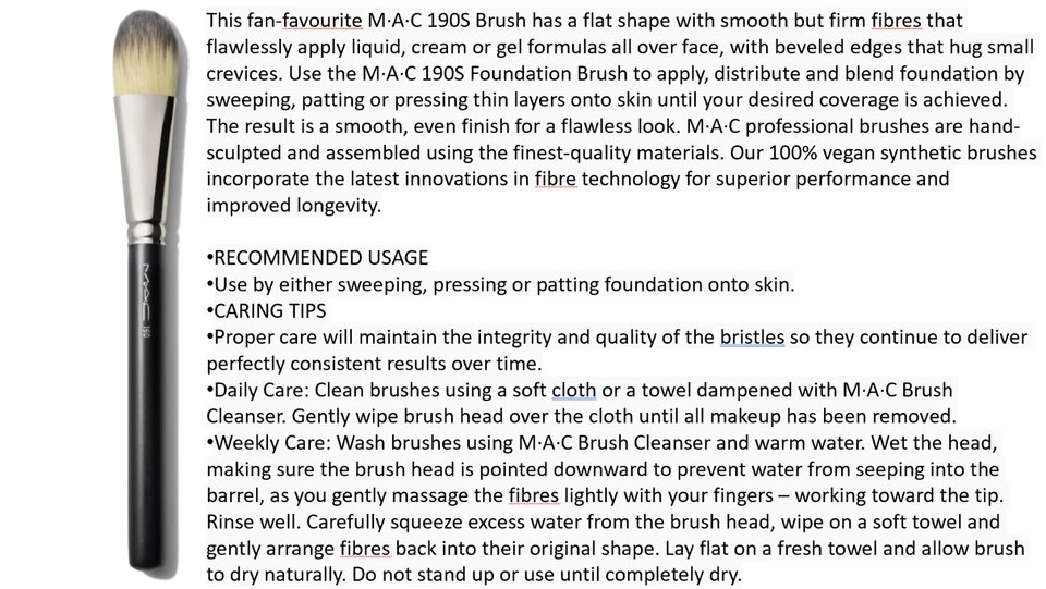 MAC 190 Foundation Brush - Image 3 of 4