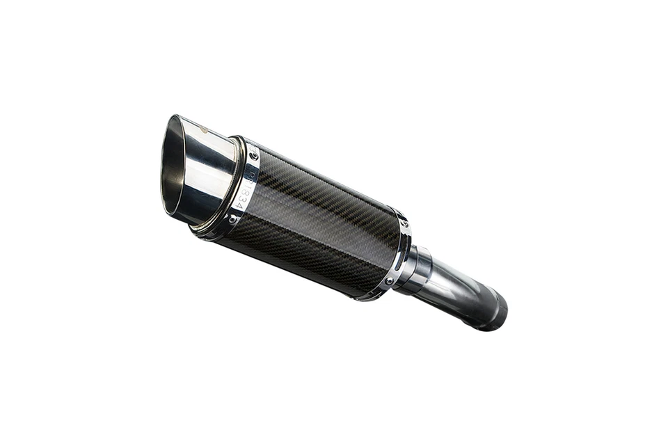 Yamaha Fazer 8 FZ8 2010-2015 Kit de silenciador de escape de carbono redondo de 8" deslizable Foto 4 de 4