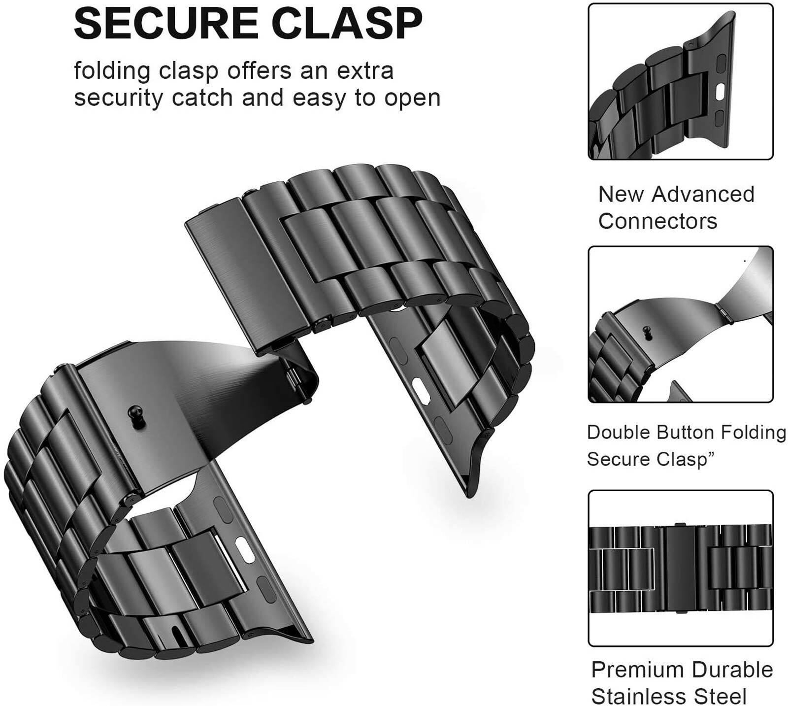 For Apple Watch Band Series 9 8 7 Ultra SE 45mm 49mm 44 40 Stainless