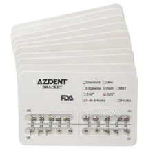20 Packs Dental Orthodontic Bracket Braces Standard Roth .022 Hooks 3-4-5 AZDENT