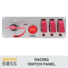 Isolator + Engine Start + 3 Gang Toggle Switch Panel - PRE WIRED WITH RELAY