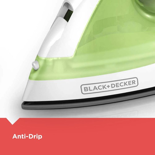 BLACK+DECKER IR02V 1200W Compact EasySteam Iron Green/White – Adjustable Steam - 第 13/14 張圖片
