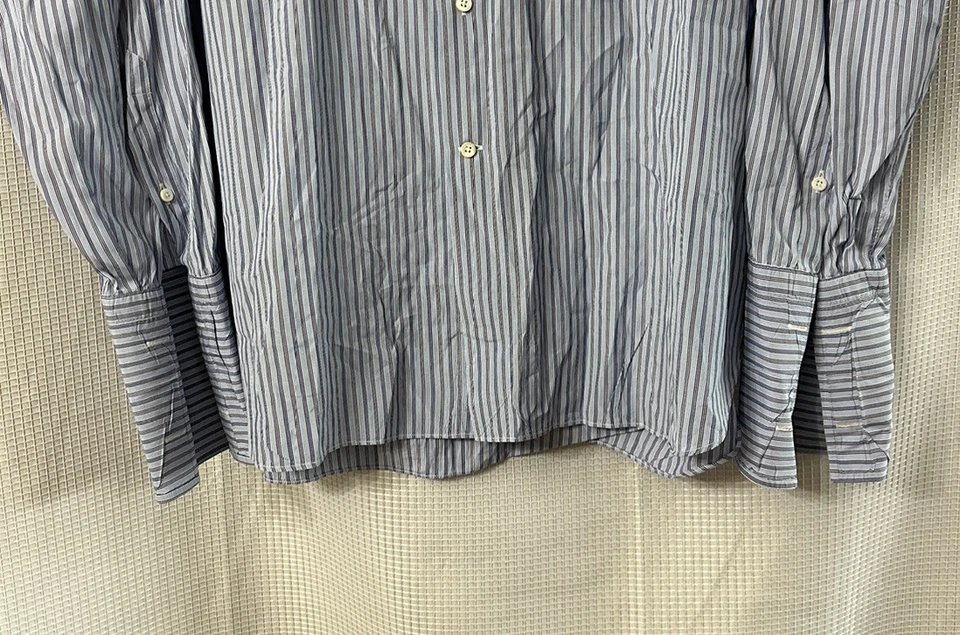 Camisa de vestir Ermenegildo Zegna para hombre manga larga botón P ajuste cómodo talla 17-43 Foto 4 de 4