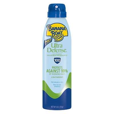 Banana Boat Ultra Defense Clear Sunscreen Spray SPF 100 6oz | Lightweight