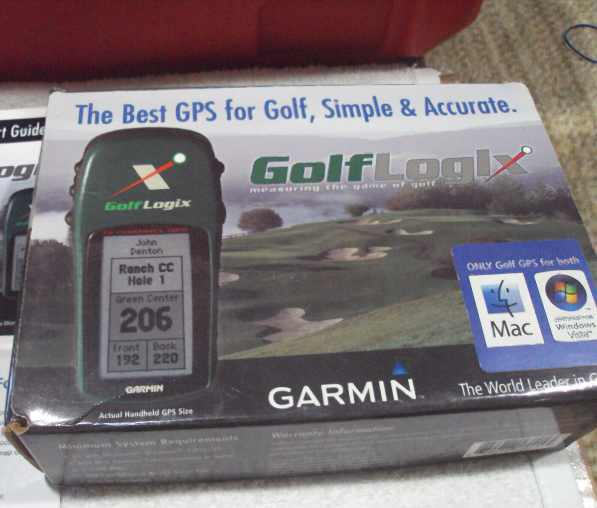 Garmin GolfLogix Green Golf Handheld Range Finder GPS Unit w