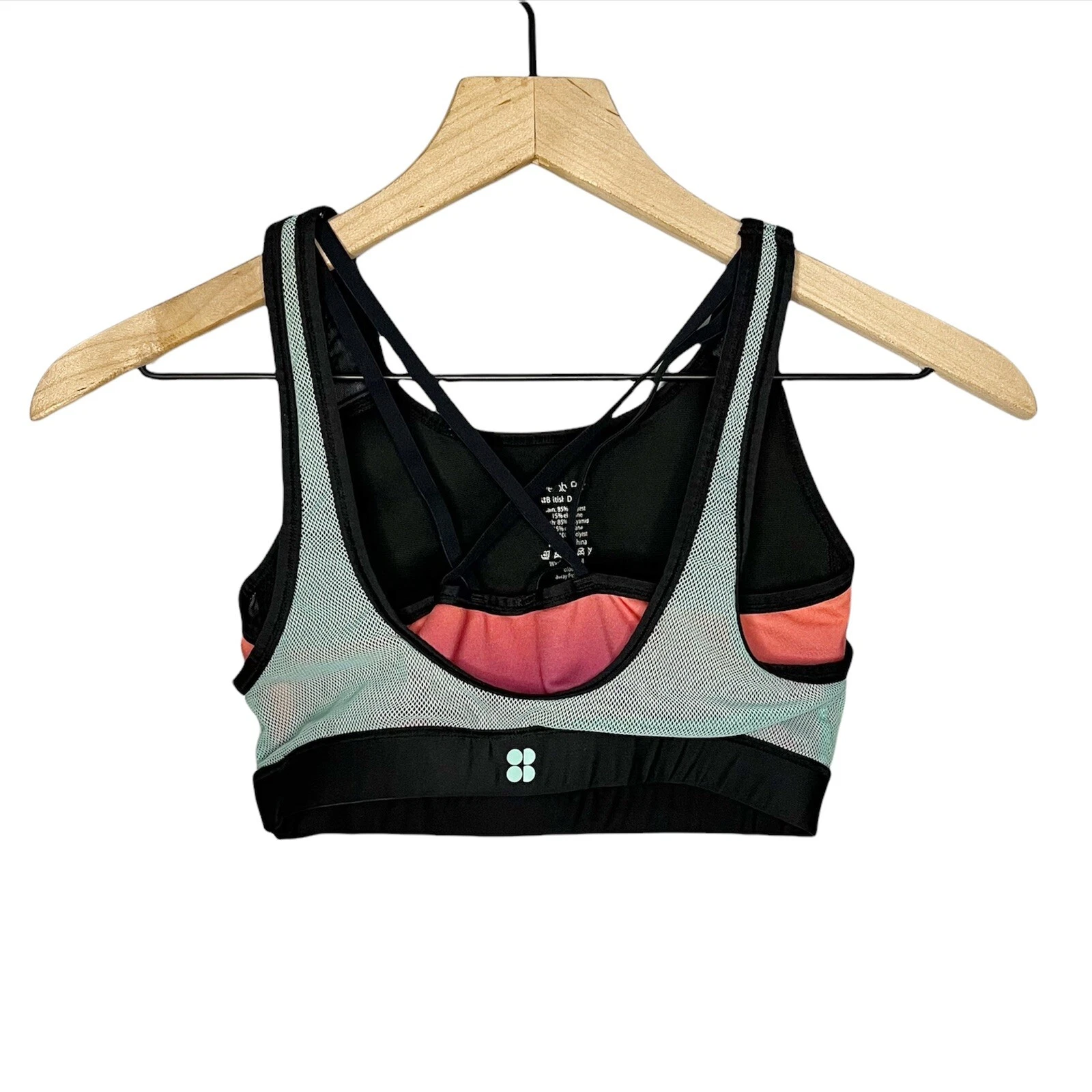 sweaty-betty ombre colorblock mesh layered strappy tank-bra