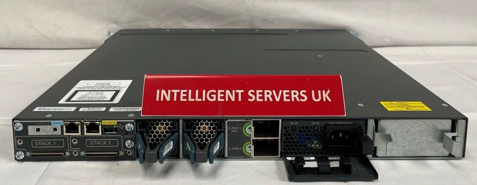 Cisco Catalyst WS-C3750X-12S-E 12x SFP Gigabit Ethernet Port Switch - Image 2 of 2