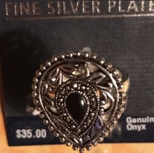 GENUINE ONYX RING, SIZE 8, New