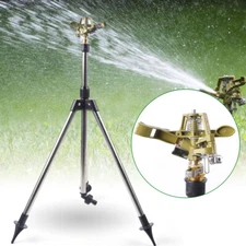 Impact Sprinkler Tripod Base Large Area Water Sprinkler for Lawn Yard Garden US