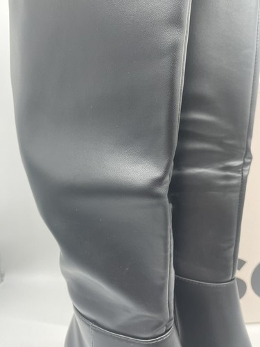 SO Womens Tall BLACK Knee High Boots Sz 8.5 Pancakes 3" Heel 17" Shaft MSRP $70 - Picture 3 of 17