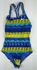 Nike Girls One Piece Swimsuit, Multicolor, Girls 10-12 Year