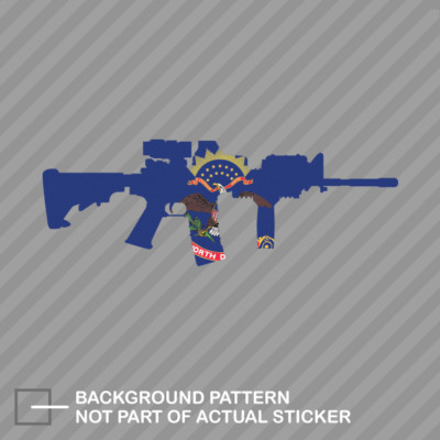North Dakota State Shape AR15 Sticker Decal Vinyl AR-15 M16 M-16 ND