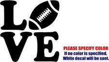 I Love Football 3 Vinyl Decal Sticker Car Truck window Bumper Various Sizes