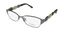NEW VERA WANG LUXE ODILE EYEWEAR WOMENS FULL-RIM CAT EYE 51-15-135 GM METAL 