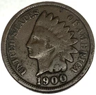 1900 Indian Head Cent Penny Good Condition 1c One Cent US Coin Free Ship - 2420