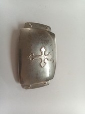 Vintage Silver Tone Western Cross Belt Buckle
