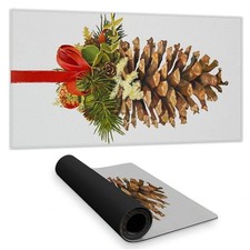 Begin Home Decor C1DM15317P6W6Z 16 x 32 in. Christmas Pine Cone Desk Mat - Ho...