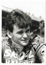 Kenny Kenneth Acheson 1985 Grand Prix Skoal Bandit March signed photo autograph