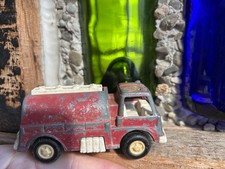 Pumper Firetruck Red Vintage Tootsie Toy Chicago Metal Toy Car