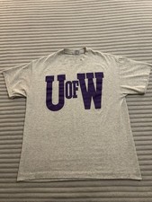 Tee Jays Hef-T U of W Washington State Collegiate T-shirt, Size XL, Made In USA