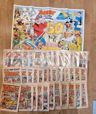 DANDY COMIC. 37 issues from 1987 + Free Poster. Full list below. (RefR153)