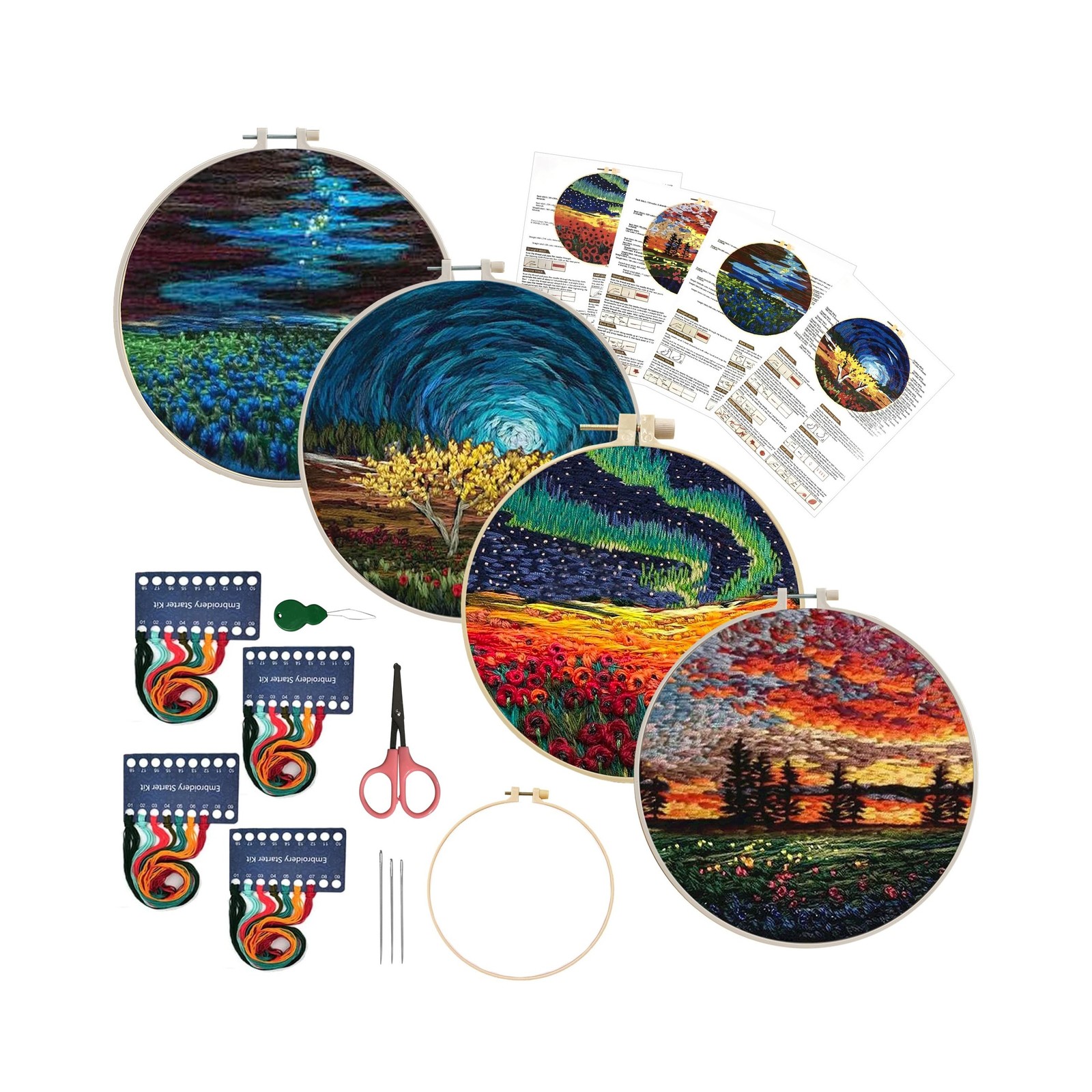 Starter Kit With Pattern, Stamped Cro... Fast Usa Ship