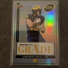 2025 Upper Deck World of Sports Making the Grade Colston Loveland MTG-CL Mich
