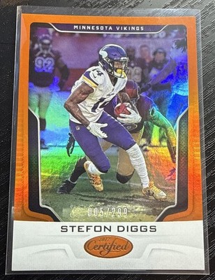 2017 Panini Certified Stefon Diggs #80 Mirror Orange 5/299 Vikings