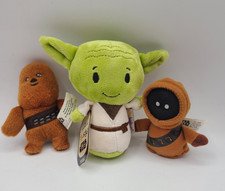 Star Wars Plush Lot Collectible Set of 3 Yoda, Jawa, Chewbacca