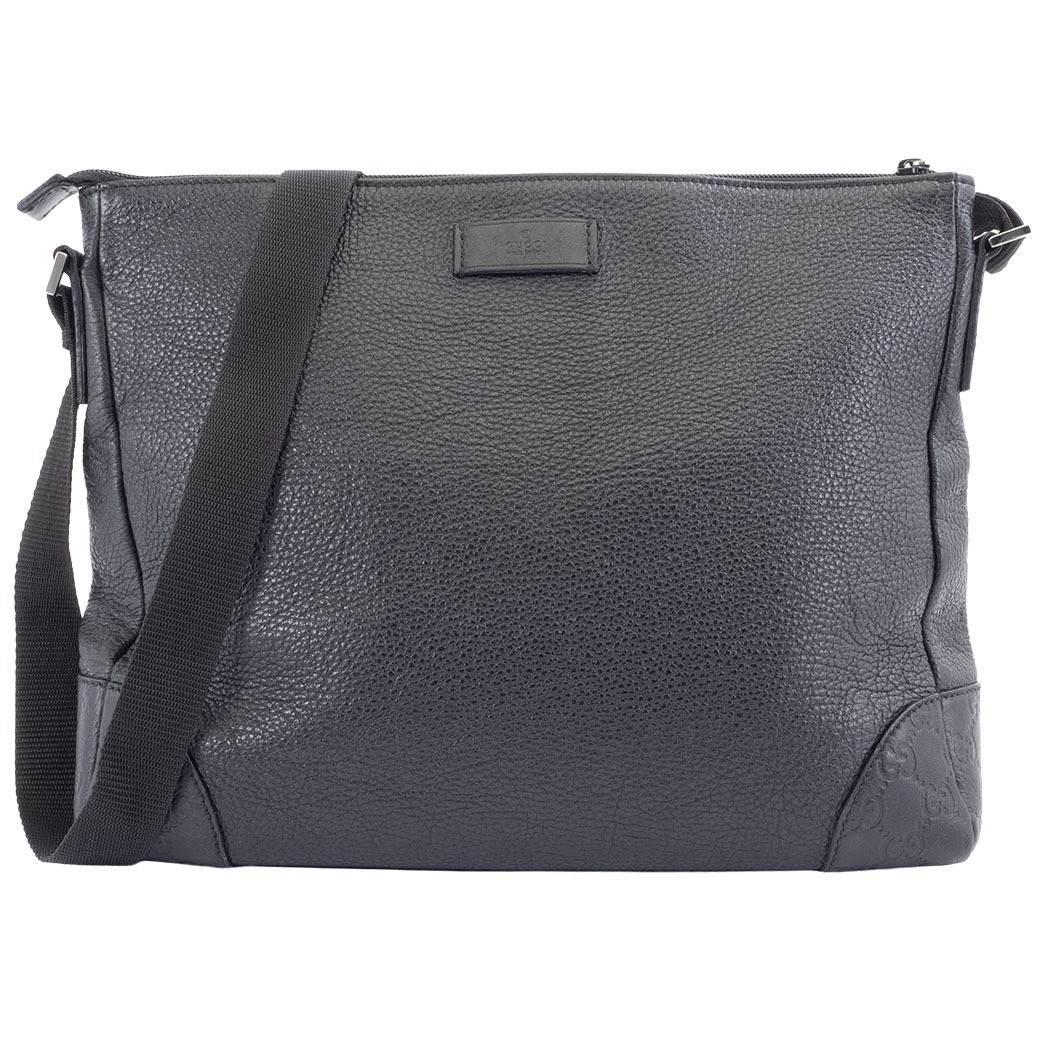 GUCCI Black Leather Shoulder Bag 257301 922040