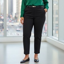 Ava  Viv NWT Black High Rise Fitted HIp  Thigh Ankle Length Pants 20 Stretch