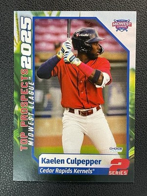 2025 Kaelen Culpepper Twins MiLB Minor League Cedar Rapids Kernels