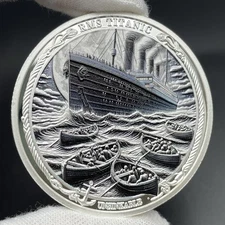 Titanic Silver Coin Collectibles 1912 Worlds Largest Ship Commemorative Coin